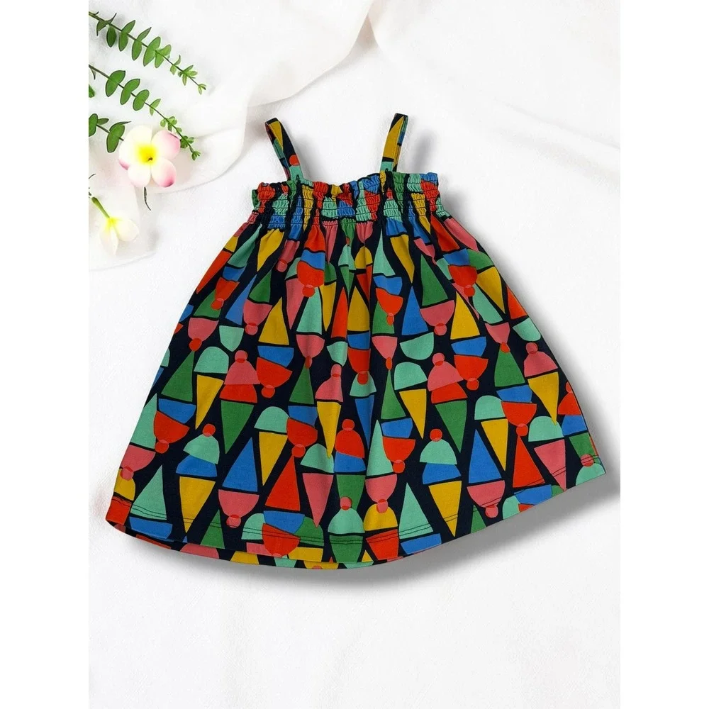 Hanna Andersson Ice Cream Print Organic Cotton Dress Set Size 85cm 2T